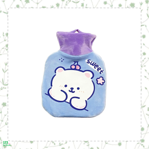 暖水袋250ml(卡通) 淺紫色－小熊