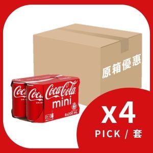 [原箱$84/4 套] 迷你可口可樂6罐裝
